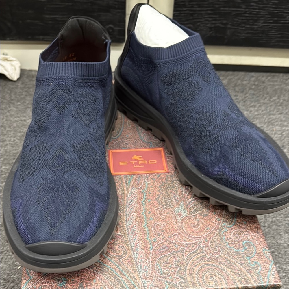 Etro Men's Blue Slip-On Shoes